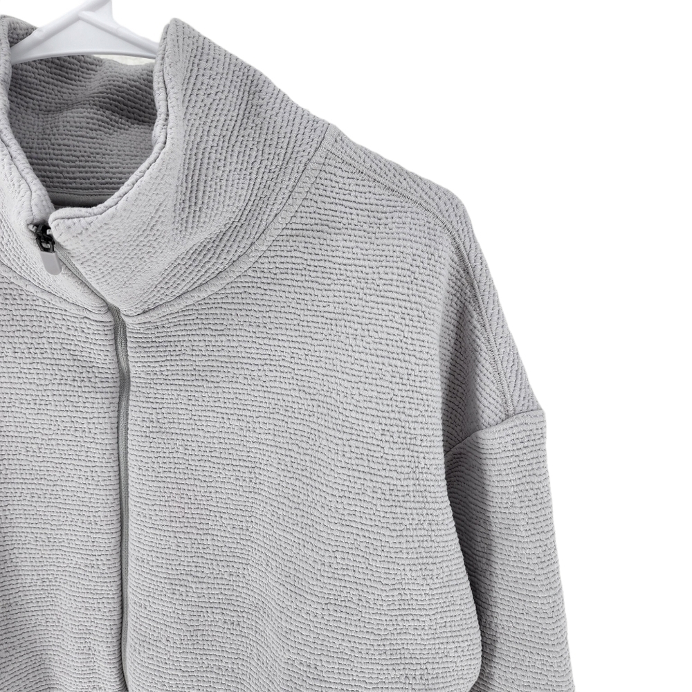 Banana Republic Women's High Neck Full Zip Textured Fabric Jacket - M - Picture 2 of 5